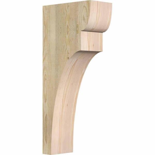Ekena Millwork 6 in. x 12 in. x 28 in. Douglas Fir Yorktown Rough Sawn Corbel