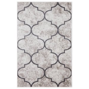 Jefferson Collection Morocco Trellis Ivory 3 ft. x 4 ft. Area Rug