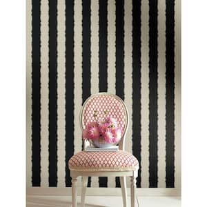 60.75 sq. ft. Scalloped Stripe Wallpaper