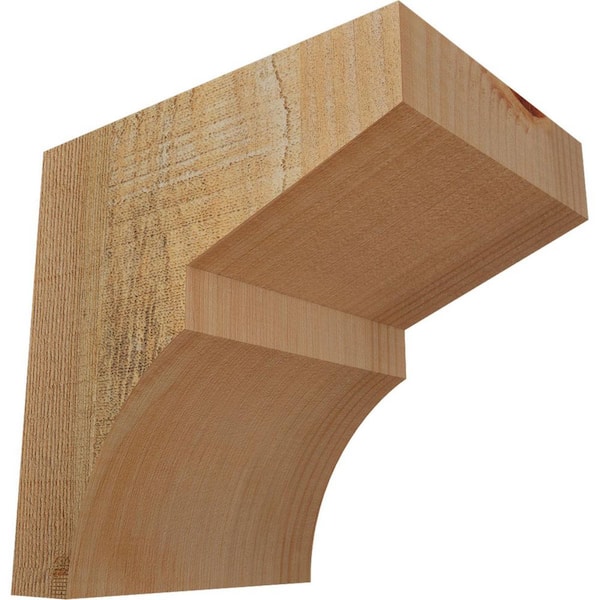 Ekena Millwork 6 in. x 8 in. x 8 in. Douglas Fir Monterey Rough Sawn Corbel