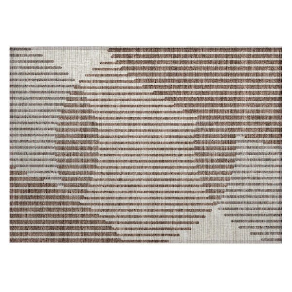 Chantille Machine Washable Indoor/Outdoor Abstract ACN1001 Brown 1 ft. 8 in. x 2 ft. 6 in. Area Rug