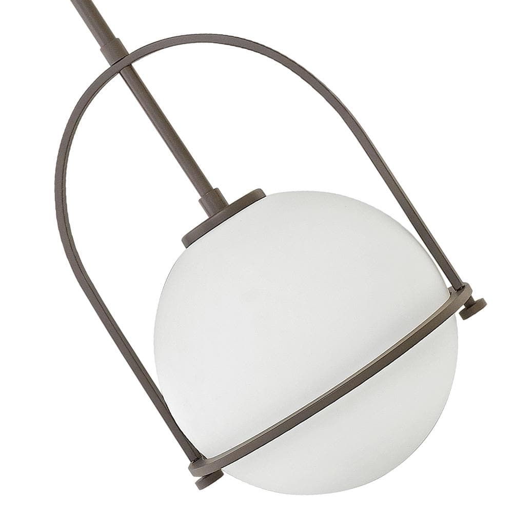 Somerset 10" Etched Opal Globe Pendant in Buckeye Bronze