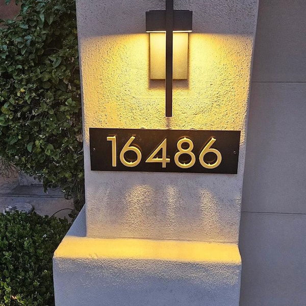 Montague Metal Products Horizontal Floating Modern Address Plaque