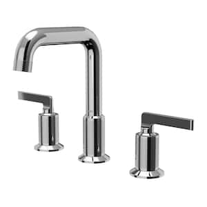 Gillingham Widespread 2-Handle Three Hole Bathroom Faucet with Matching Pop-up Drain in Chrome