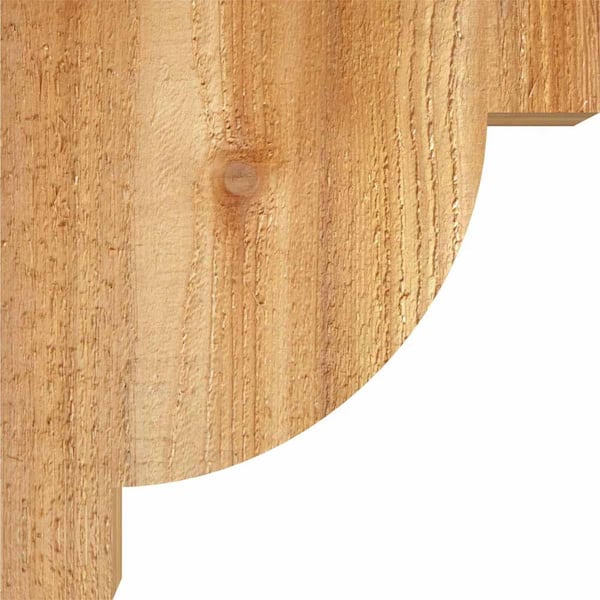 4W x 10D x 10H Alpine Rough Sawn Corbel, Western Red Cedar