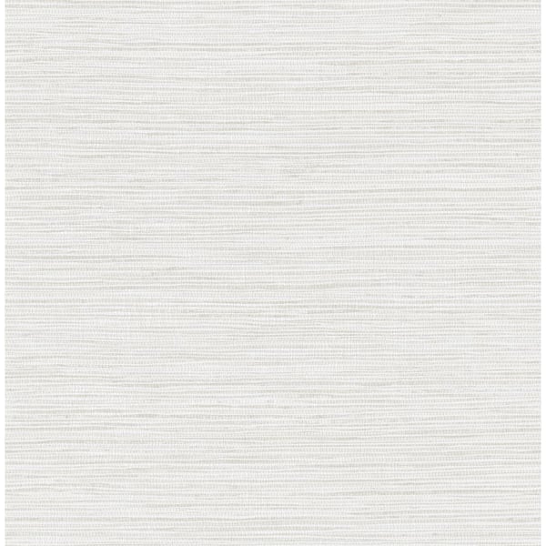 Advantage Alton White Faux Grasscloth Textured Non-Pasted Non-Woven Wallpaper Sample