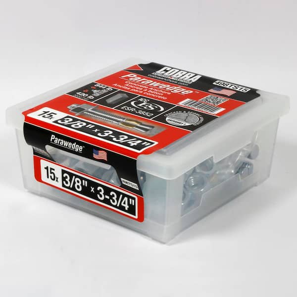 3/8 in. x 3-3/4 in. wedge Anchor (15-Pack)