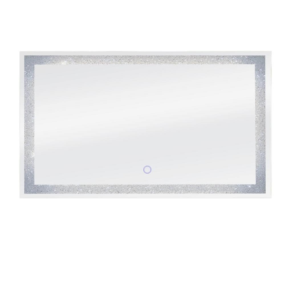 Edison 35 in. W x 60 in. H Frameless Rectangular LED Light Bathroom Vanity 