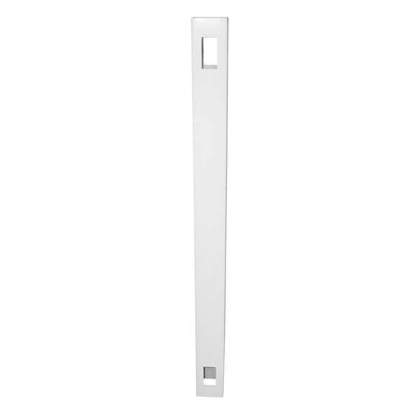 Weatherables 5 in. x 5 in. x 7 ft. White Vinyl Fence 3-Way Post