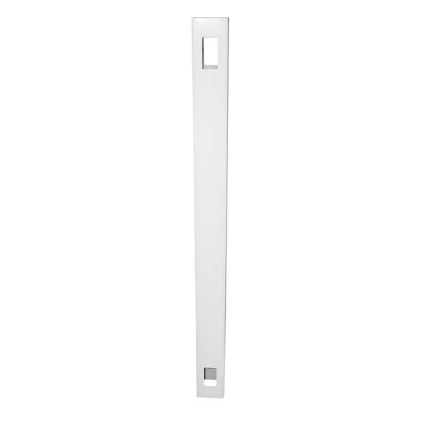 5 in. x 5 in. x 7 ft. White Vinyl Fence Line Post