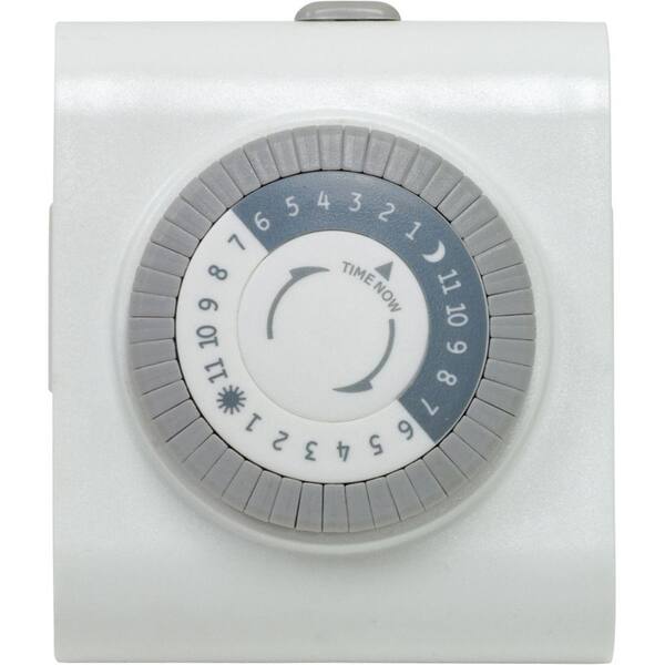 Topzone 24-Hour Mechanical Indoor Timer – 15A 120V 1800W, Plug-In, Automatic On/Off