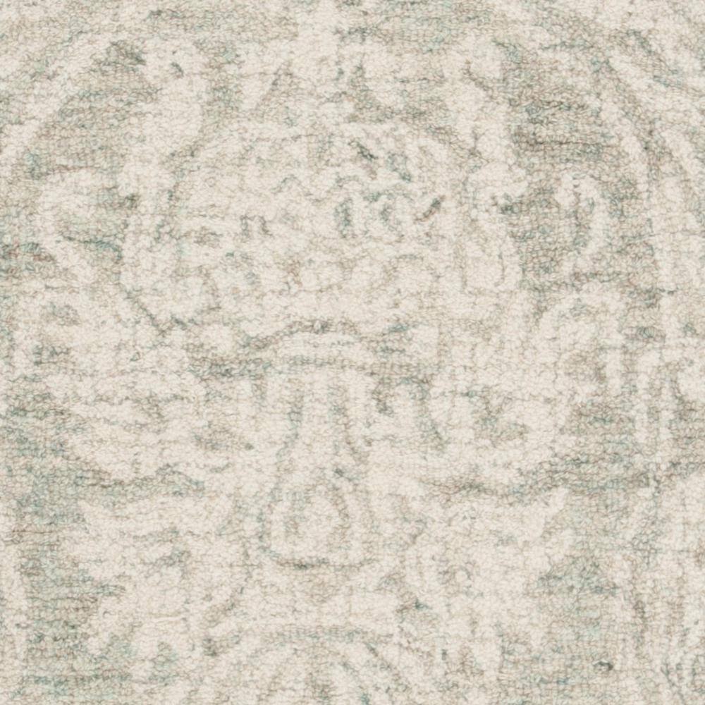 Handmade Gray Abstract Wool Tufted Runner Rug - 27" x 7"