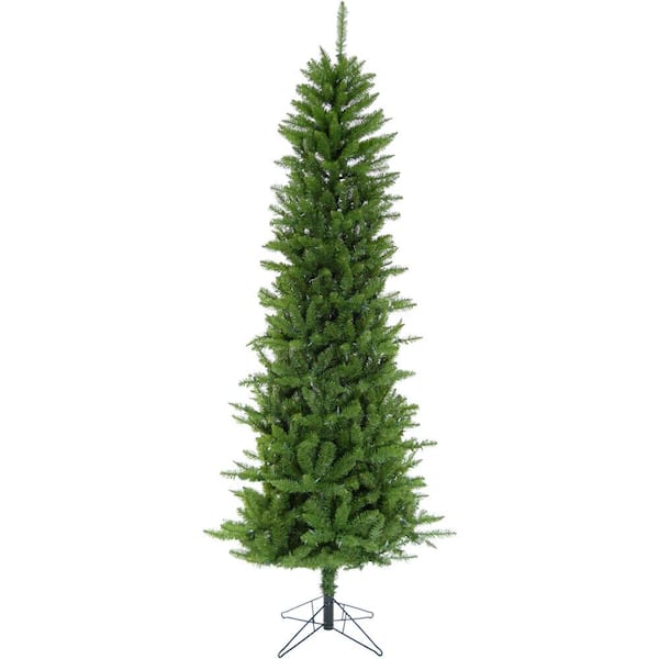 Christmas Time 7.5 ft. LED Winter Wonderland Slim Green Christmas Tree with Warm White Lights