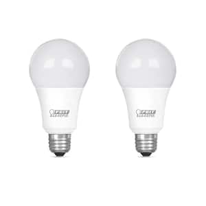 75-Watt Equivalent A19 Dimmable CEC Title 20 ENERGY STAR 90 CRI E26 Medium LED Light Bulb, Bright White 3000K (2-Pack)