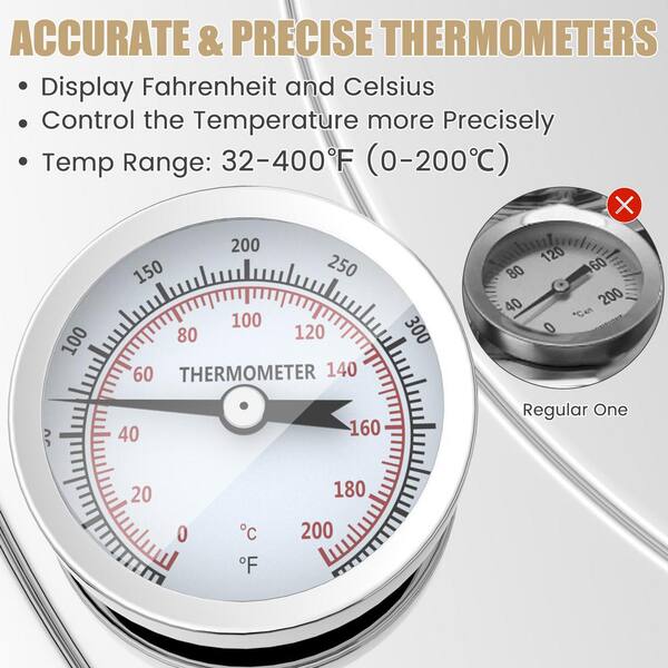 Home Brewing Thermometer Stainless Steel Celsius Fahrenheit Water