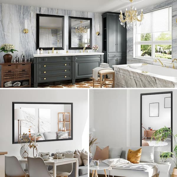 Apmir 55 in. W x 36 in. H Rectangular Aluminum Alloy Framed