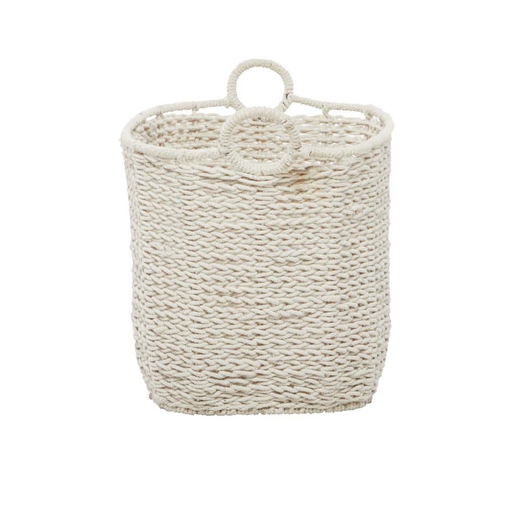 Bohemian Brights Round Fabric Storage Basket with Handles