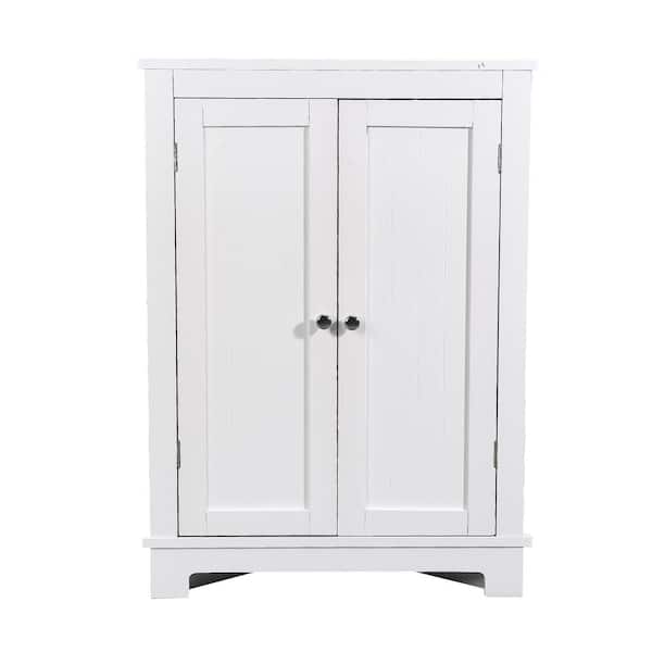 Unbranded Mahnoor 23.42 in. W x 16.73 in. D x 32.09 in. H White Linen Cabinet