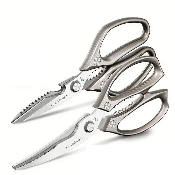 8.67 in. All Purpose Heavy Duty Stainless Steel Kitchen Shears for Food, Chicken Bones, Turkey, Dishwash Safe
