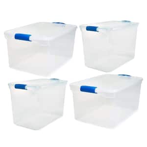 Sterilite 108 Qt. Clear Stacker Storage Container Tote w/ Latching Lid, (4  Pack), 4pk - Kroger