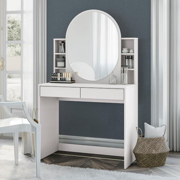 Danya B. White Over the Door Jewelry and Makeup Cabinet Mirror with  Interior Mirror and Drop Down Sh - Bed Bath & Beyond - 11802342