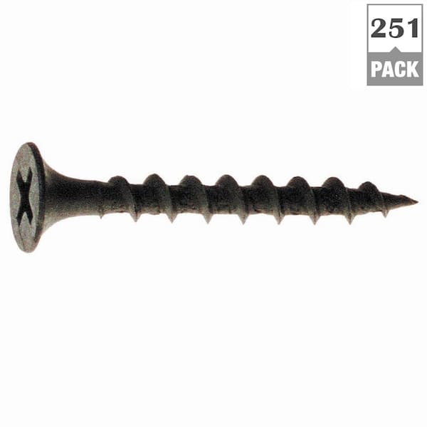 #6x1-1/4" Phillips Bugle Head Coarse Thread Black Drywall Screw 