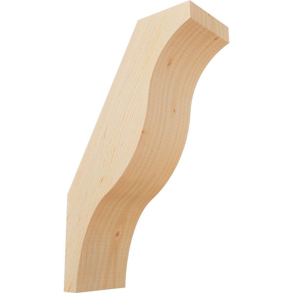 Ekena Millwork 5 1/2"W x 12"D x 20"H Funston Smooth Knee Brace, Douglas Fir