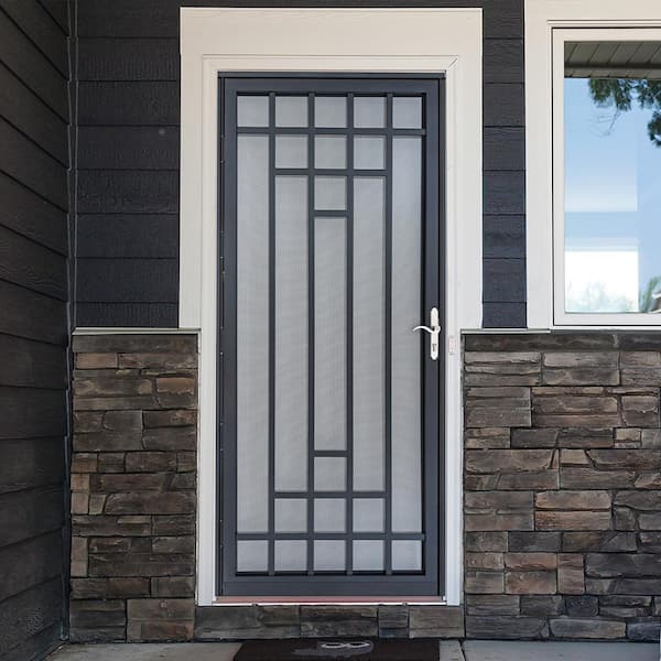 Grisham Nuevo 32 in. x 80 in. Universal/Reversible Hinging Steel