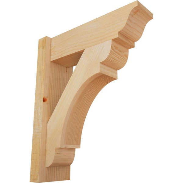 Ekena Millwork 6 in. x 22 in. x 18 in. Douglas Fir Olympic Traditional Rough Sawn Outlooker