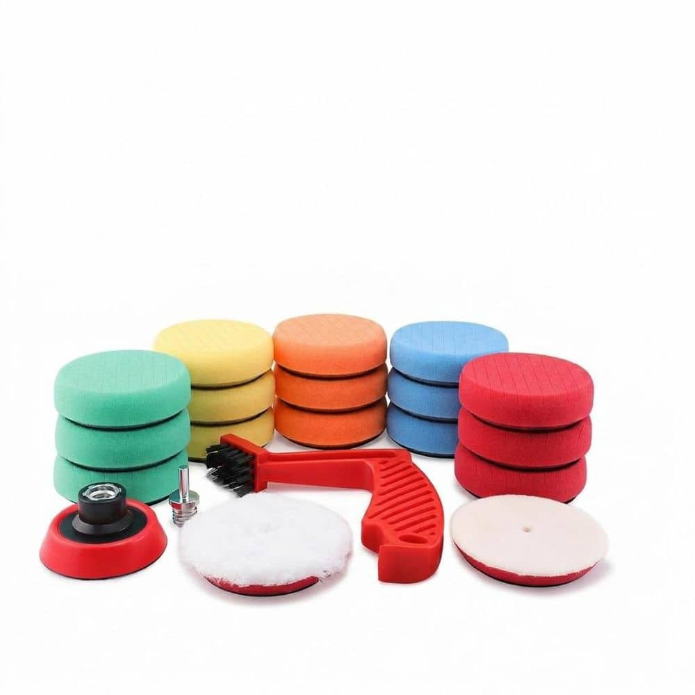 3 Inch Foam Wool Polishing Pads Kit with Hook and Loop for Car Polisher Waxing Buffing (20pcs Pack) price history on PriceWatchPro