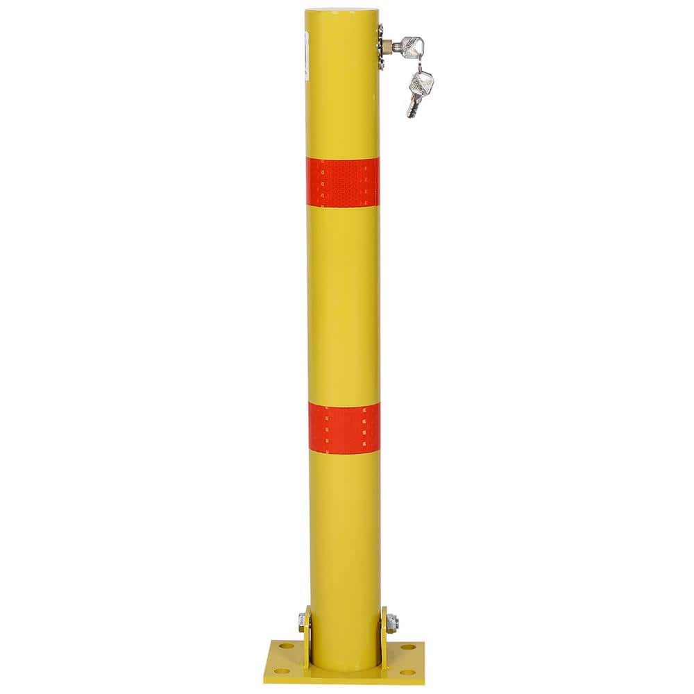 3 in. Parking Bollard,Pole Barrier with Lock ,Car Parking Protection Posts,Home Garage Street Decor, Steel price history on PriceWatchPro
