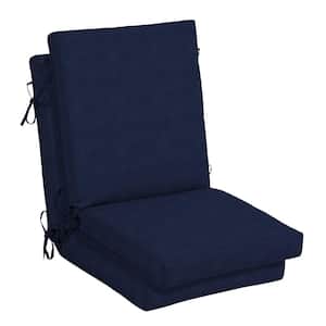 20 in. x 21 in. x 4 in. CushionGuard Midnight Outdoor High Back Dining Chair Cushion (2-Pack)