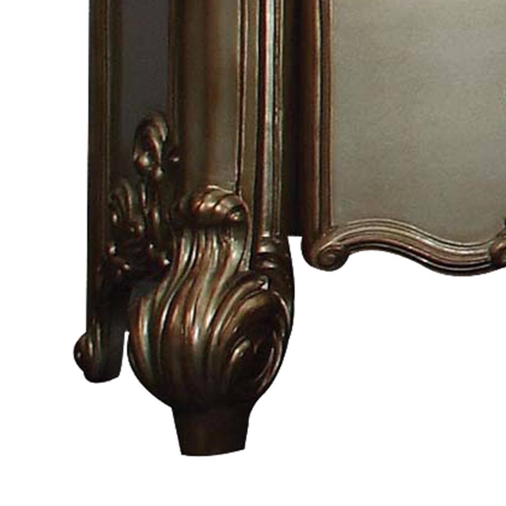 Vendome Antique Gold Patina and Bone Two-Drawer Nightstand