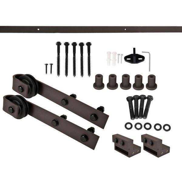 CALHOME 72 in. x 84 in. Z Bar Series Espresso Stained Solid CALHOME 72 in. x 84 in. Z Bar Series Espresso Stained Solid