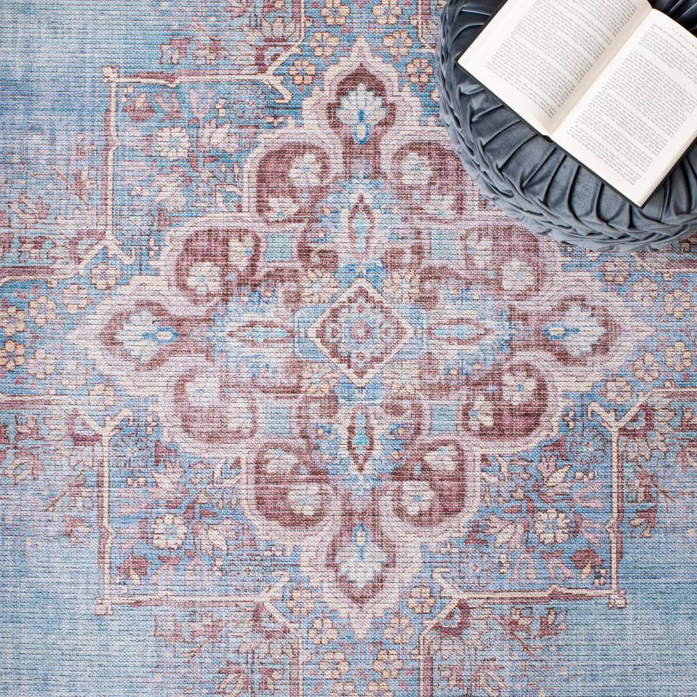 Serapi Transitional Vintage Blue & Brown Area Rug - 5'3" x 7'6"