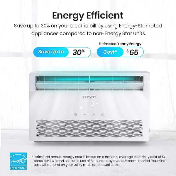 Toshiba 8,000 BTU 115-Volt Smart Wi-Fi Touch Control Window Air Conditioner  with Remote and ENERGY STAR in White RAC-WK0812ESCWR - The Home Depot