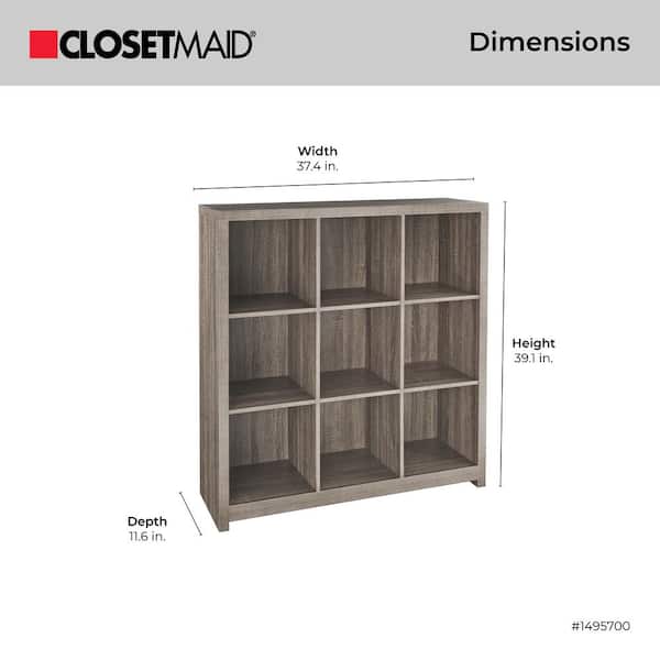ClosetMaid 39.13 in. H x 37.4 in. W x 11.61 in. D Light Brown Wood