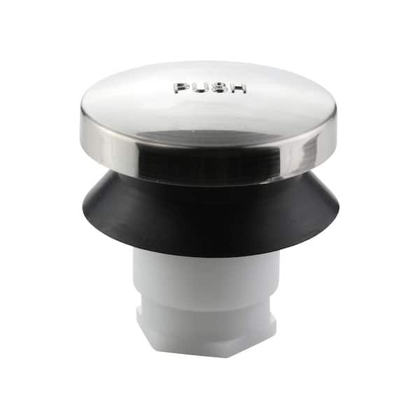 1.165 in. x 2.23 in. Plastic O.D. Multi-Fit Toe-Touch Bathtub Drain Stopper in Brushed Nickel