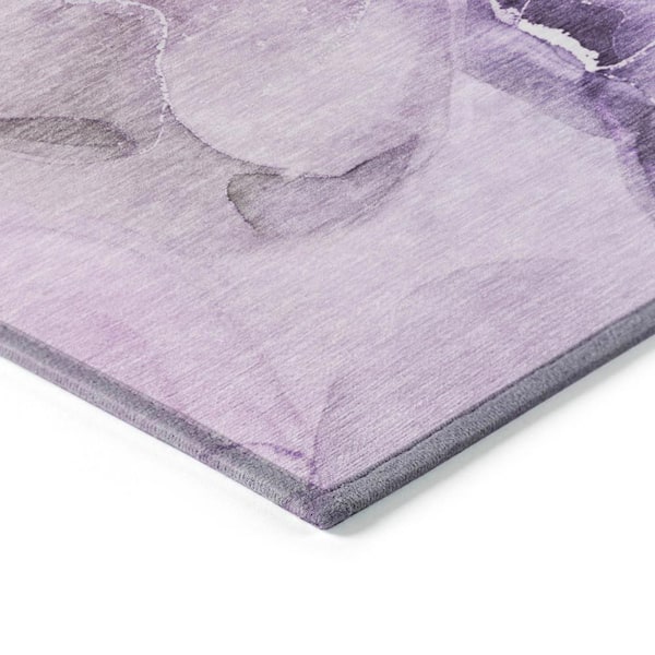 Chantille ACN521 Purple 1 ft. 8 in. x 2 ft. 6 in. Machine Washable Indoor/Outdoor Geometric Area Rug