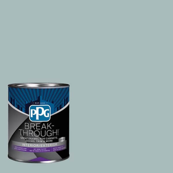Break-Through! 1 qt. PPG1145-4 Blue Willow Semi-Gloss Door, Trim & Cabinet Paint