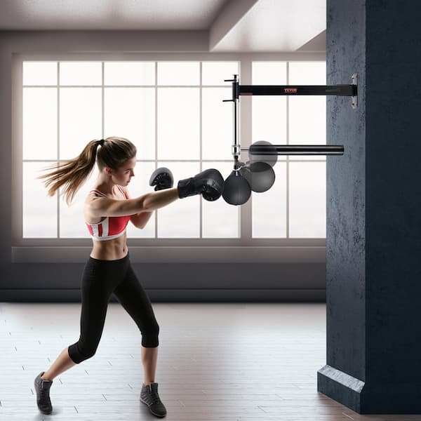 VEVOR Wall Mount Boxing Spinning Bar with Punching Ball Adjustable