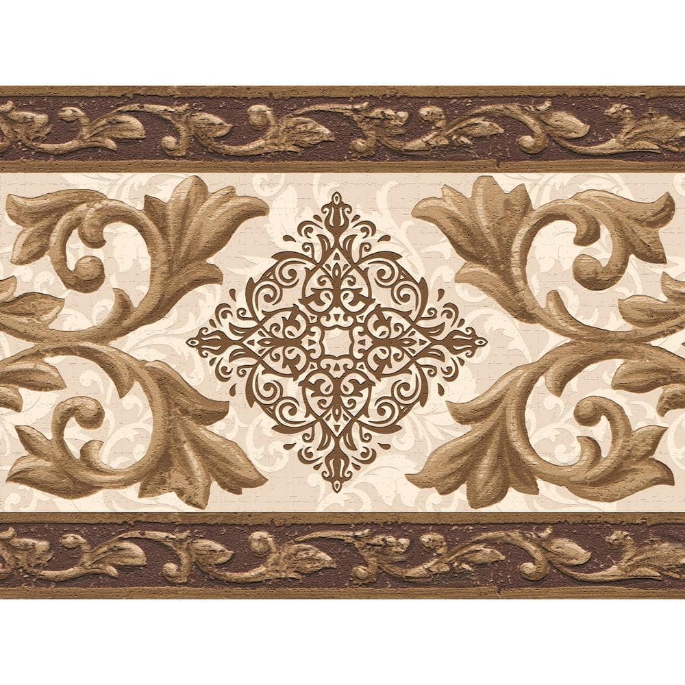 Dundee Deco Falkirk Brin Sketched Moose, Wolf, Falcon Green, Brown Wallpaper  Border BD6092 - The Home Depot