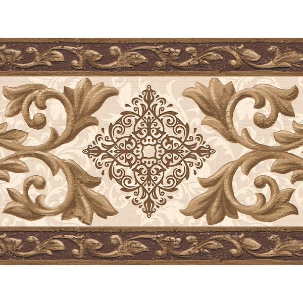 brown and gold border