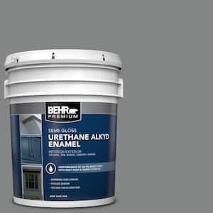 5 gal. #6795 Slate Gray Urethane Alkyd Semi-Gloss Enamel Interior/Exterior Paint
