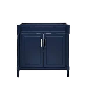 Bristol 36 in. W x 21.5 in. D x 34 in. H Bath Vanity Cabinet without Top in Navy Blue