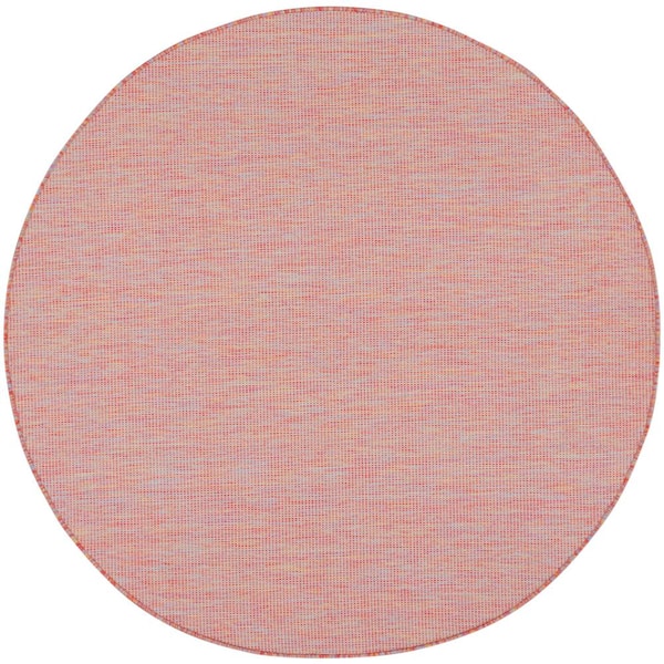 Nourison Positano Rainbow 6 ft. x 6 ft. Solid Contemporary Indoor/Outdoor Round Area Rug