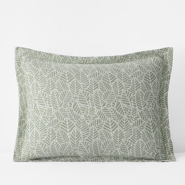 The Company Store Leaves Green Multicolored Organic Cotton King Sham