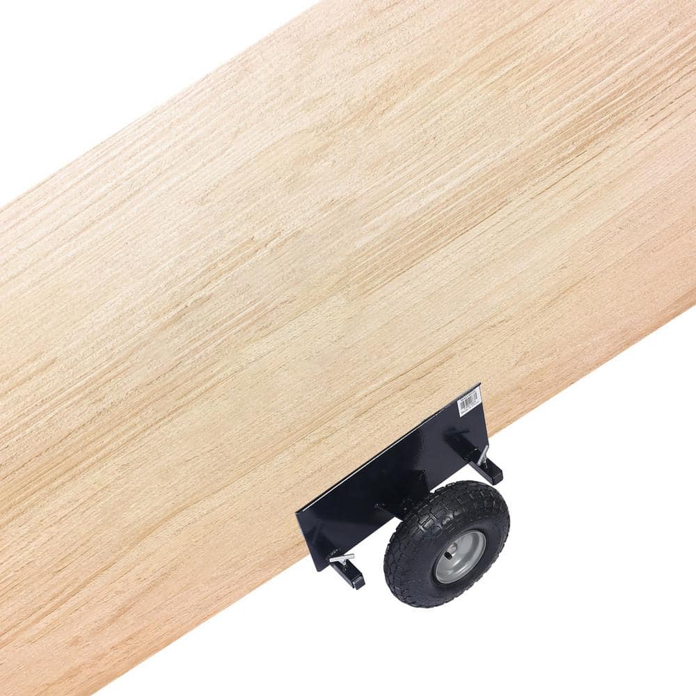 Heavy-Duty Black Steel Panel Dolly with Pneumatic Wheels