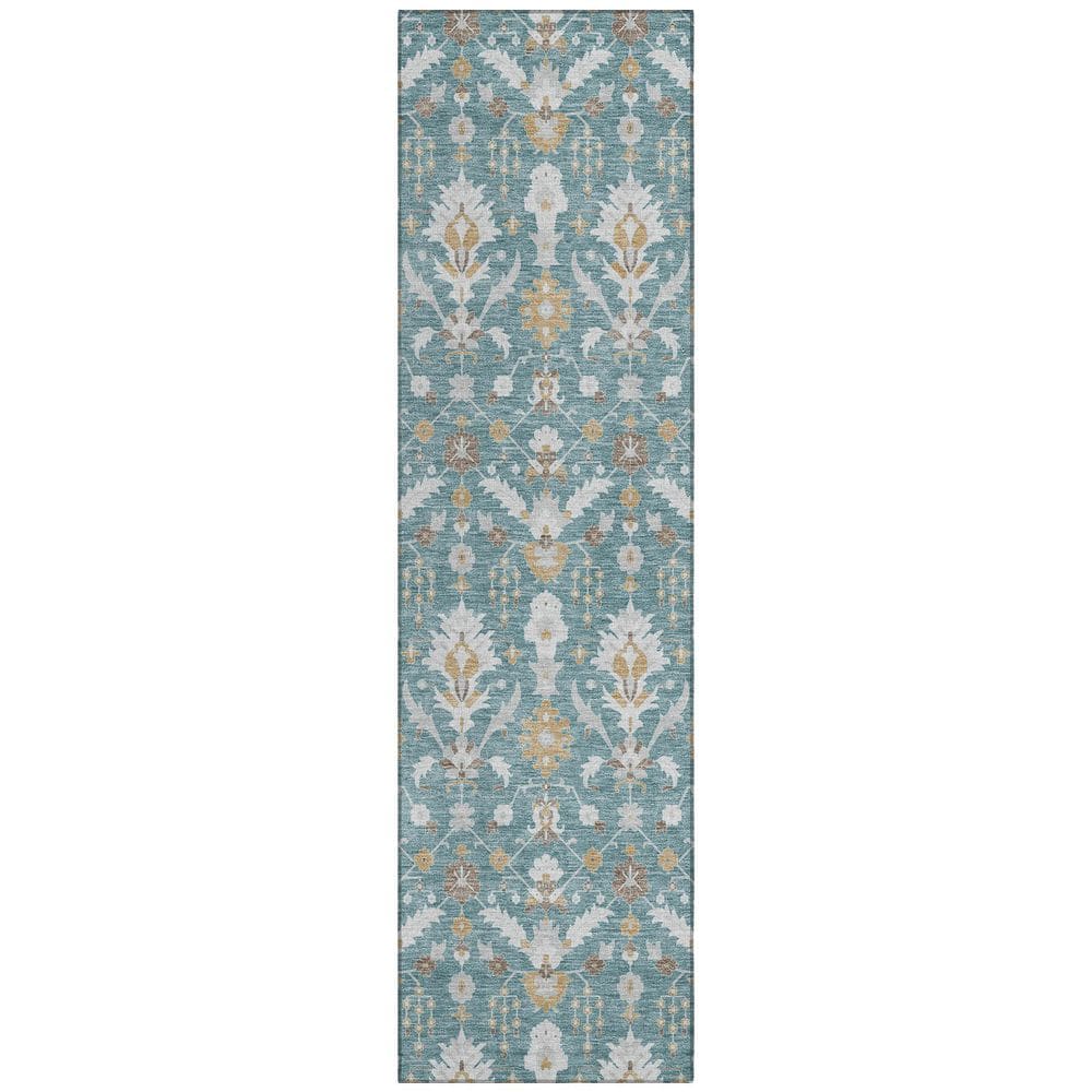 Chantille Machine Washable Indoor/Outdoor Abstract ACN2857 Teal 2 ft. x 7 ft. Runner Rug price history on PriceWatchPro