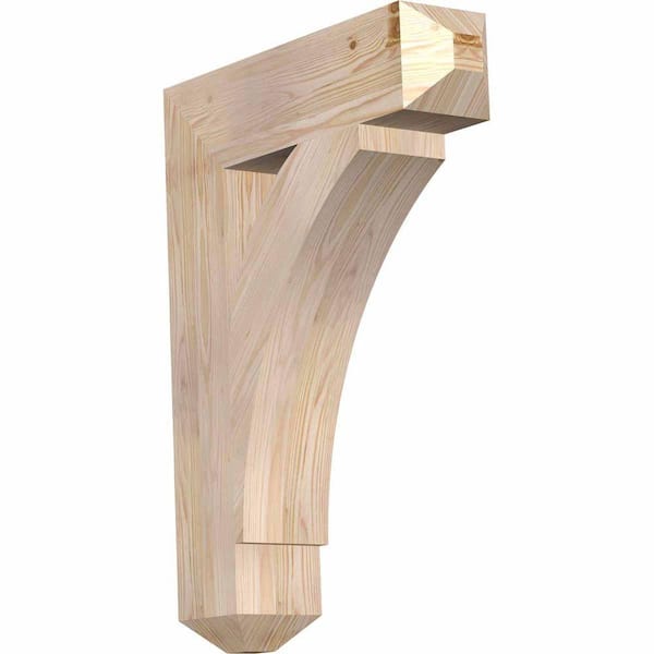 Ekena Millwork 5.5 in. x 32 in. x 24 in. Douglas Fir Thorton Craftsman Smooth Bracket